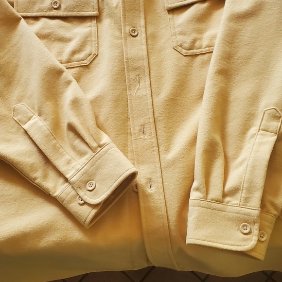 L.L. Bean Yellow Flannel Long Slv Casual Button Down Sz. XL Shirt - Picture 7 of 10